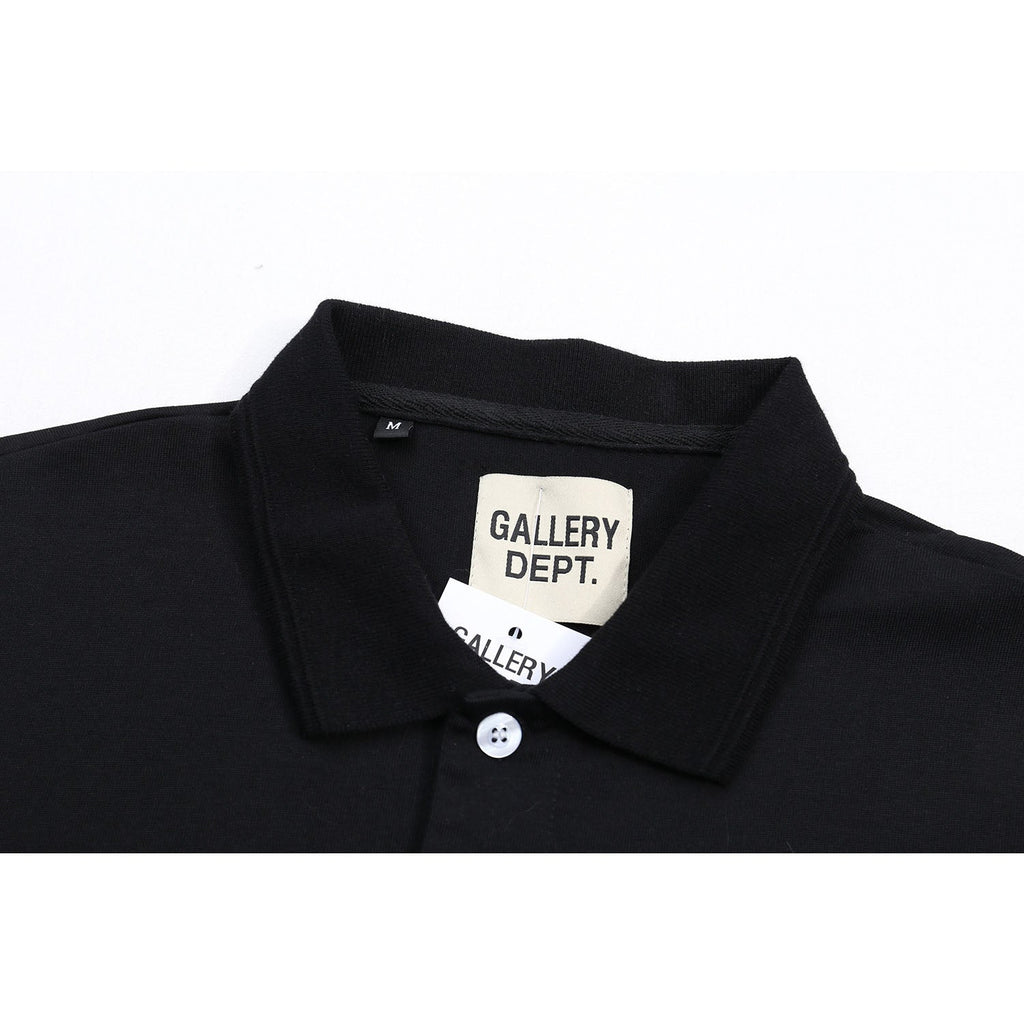 Gallery Dept T-Shirt Alphabet Slogan Lapel Short Sleeve Polo Shirt