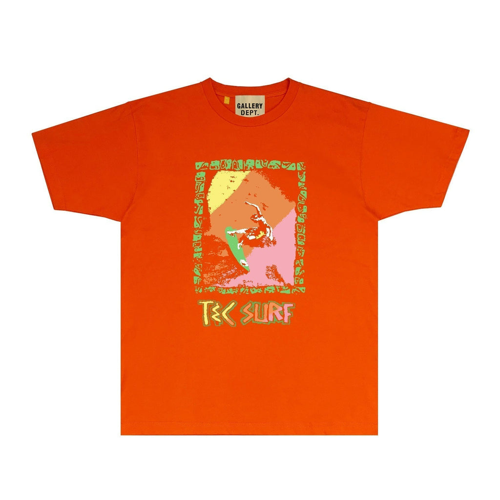 Gallery Dept T Shirt Retro Printed Loose Short-Sleeved Shirt