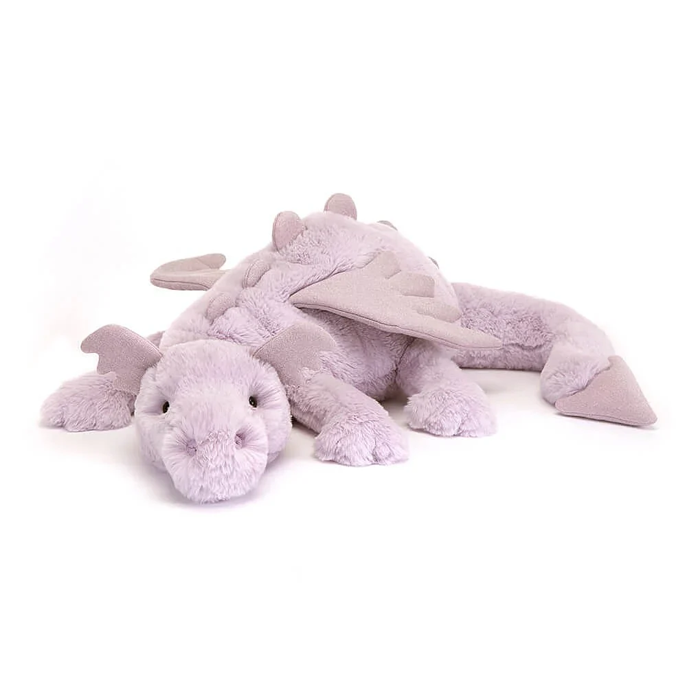 Jellycat Lavender Dragon Plush Toy, Huge
