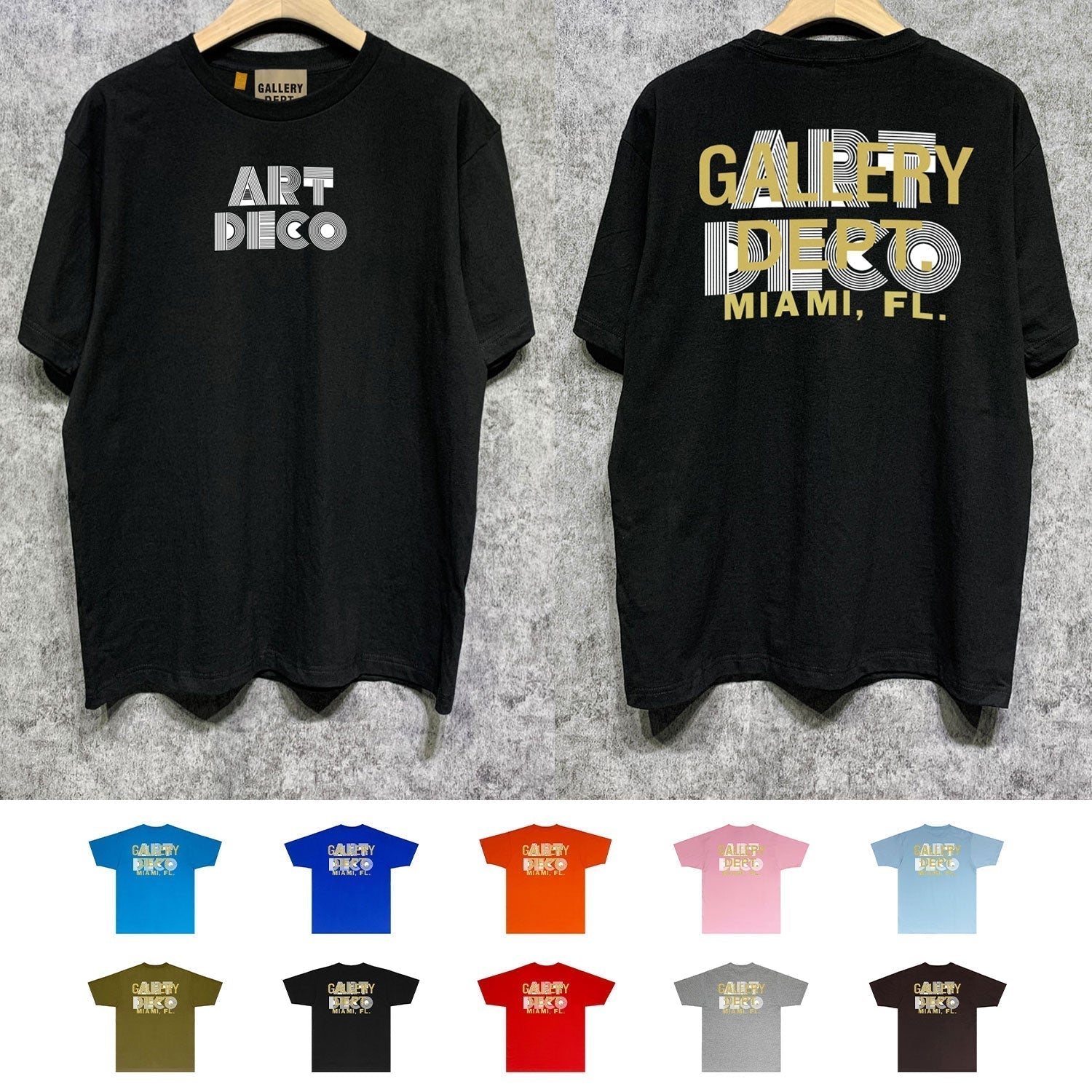 Gallery Dept T Shirt Retro Printed Loose Short-Sleeved Shirt (part2)