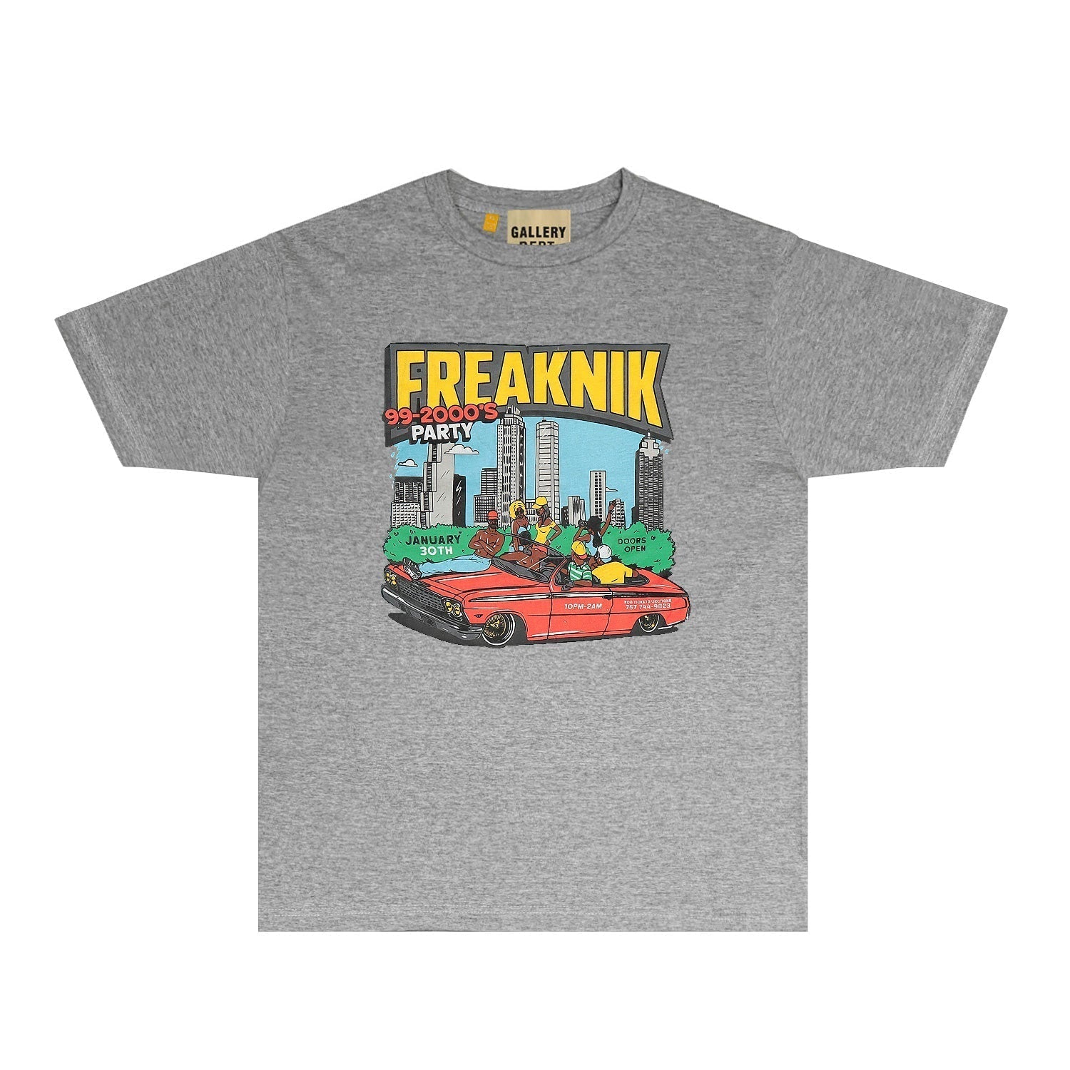 Gallery Dept T Shirt Retro Printed Loose Short-Sleeved Shirt