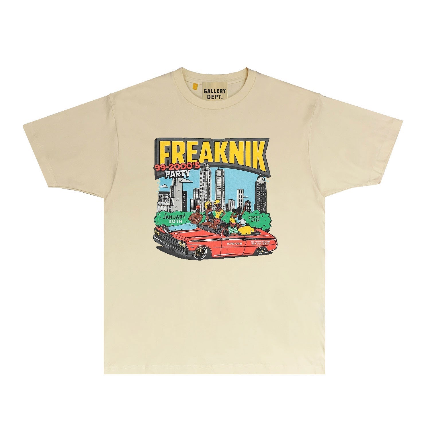 Gallery Dept T Shirt Retro Printed Loose Short-Sleeved Shirt